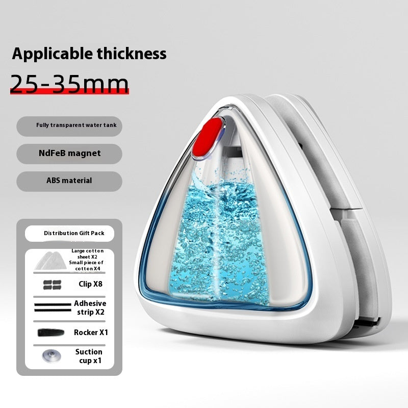 Double-sided Magnetic window cleaner with water injection feature!
