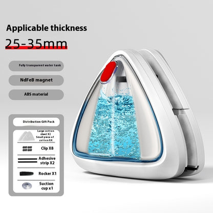 Double-sided Magnetic window cleaner with water injection feature!